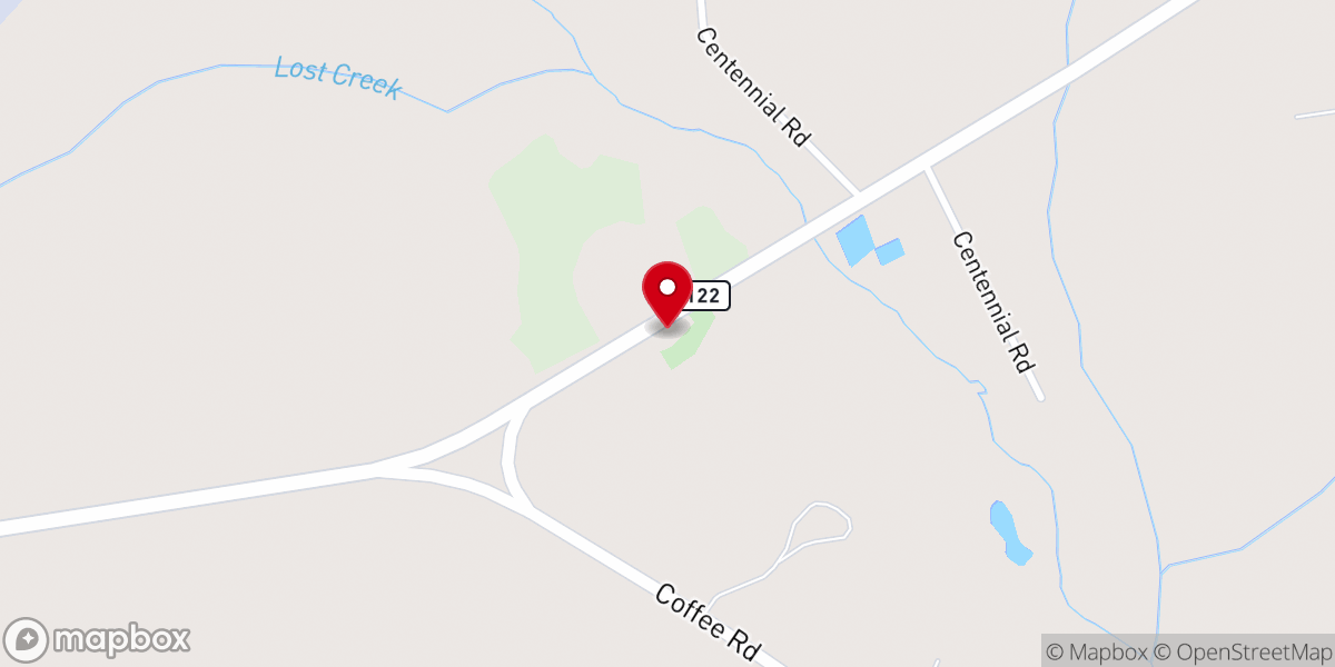 Map showing location of Aucilla Missionary Baptist Church