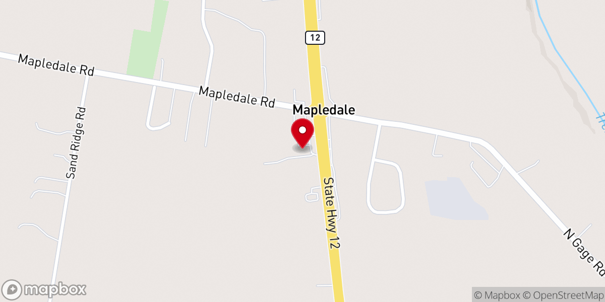 Map showing location of Centerpoint Church