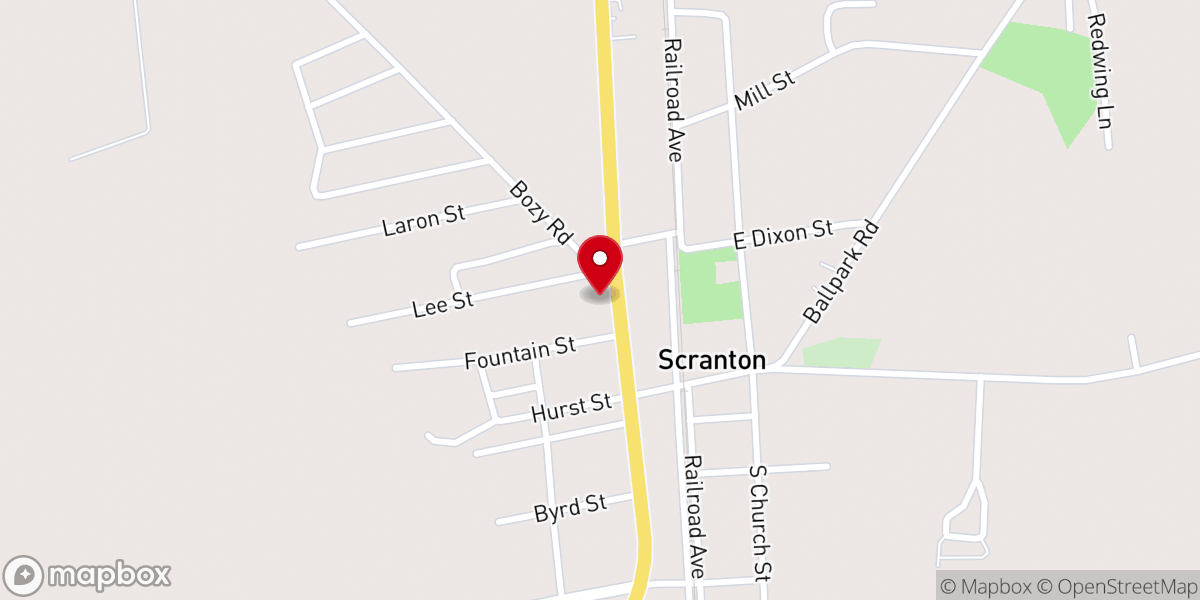 Map showing location of True House of Refuge Holiness Church