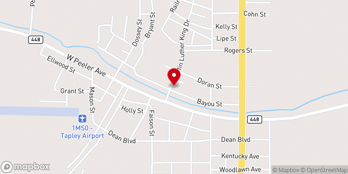 Map showing location of Shaw United Methodist Church