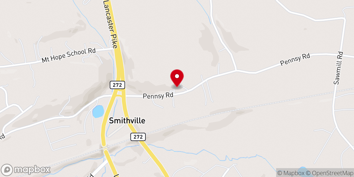 Map showing location of Smithville Church of God