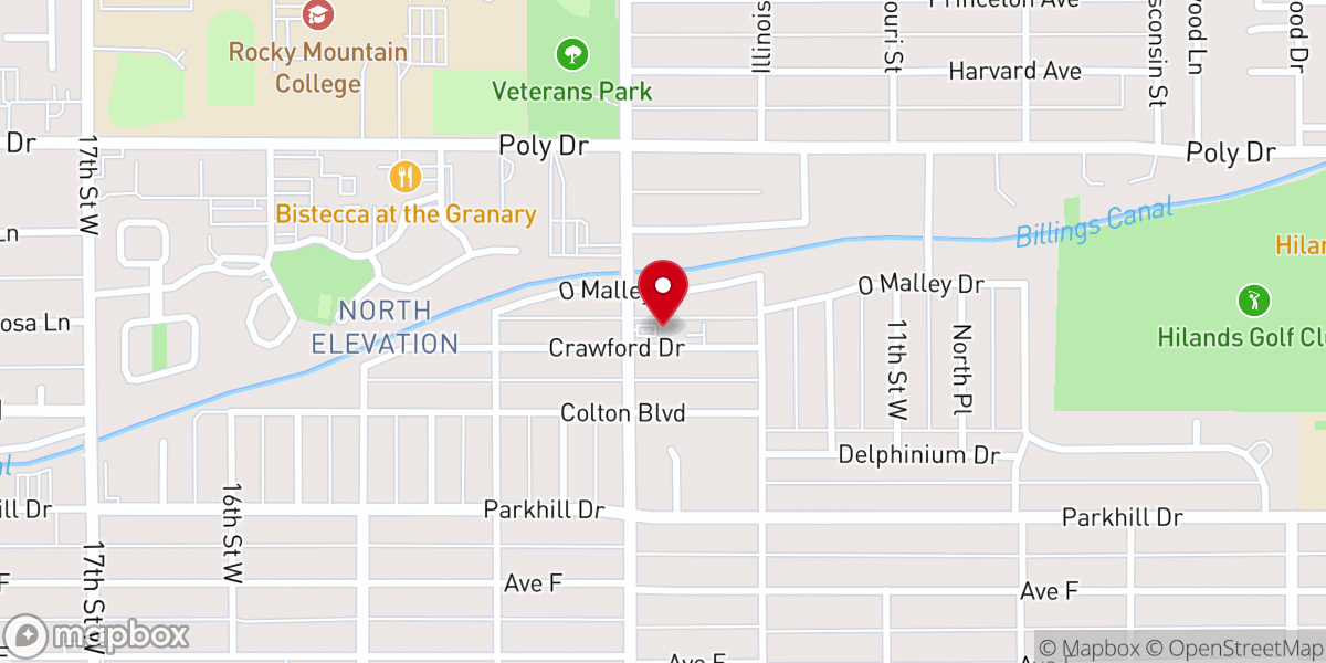 Map showing location of Greek Orthodox Community of Billings