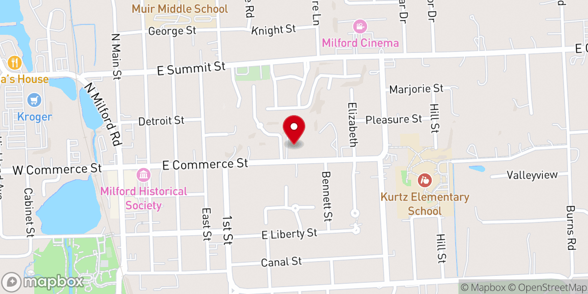 Map showing location of St George's Episcopal Church