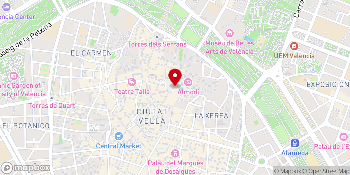 Map showing location of Real Basílica de Nuestra Señora de los Desamparados