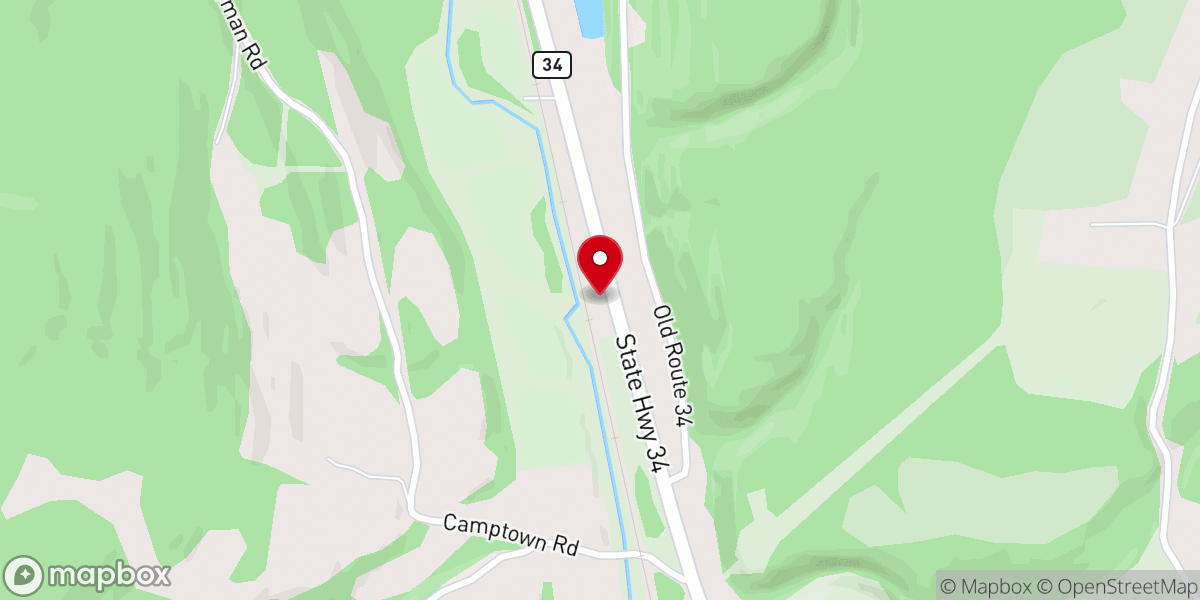 Map showing location of Shepherd Creek Chapel