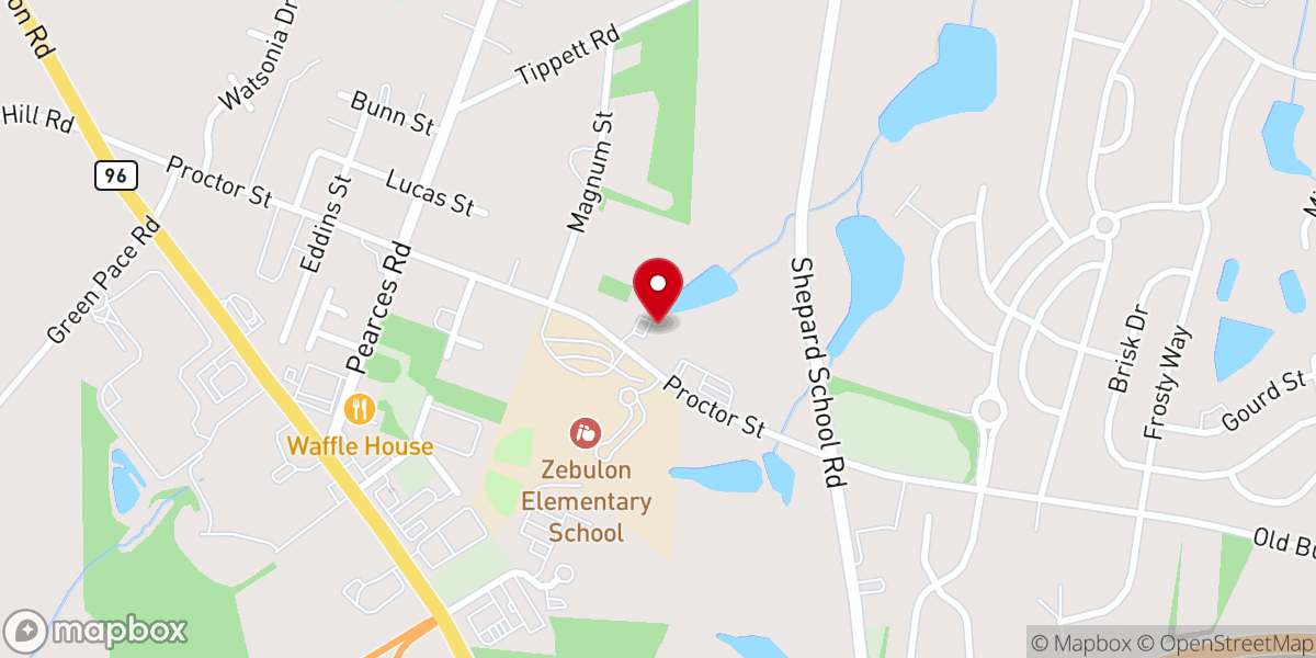 Map showing location of Beaver's Chapel United Church of Christ