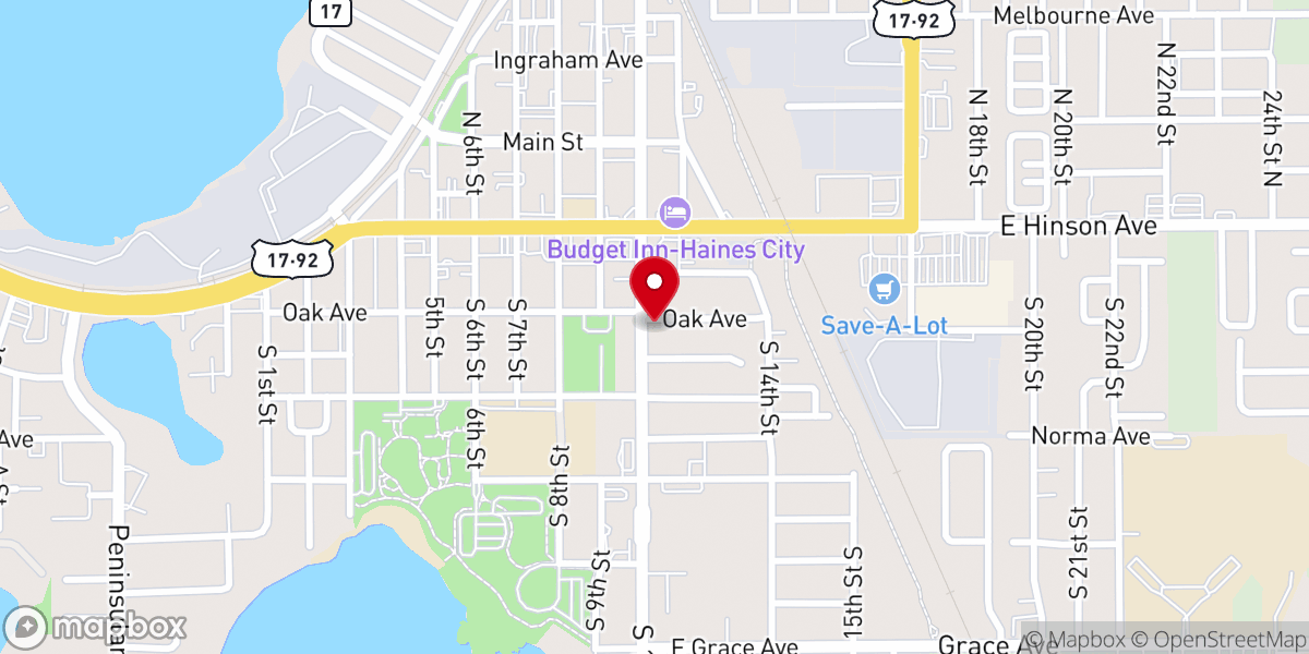 Map showing location of Elim Casa de Oasis Haines City