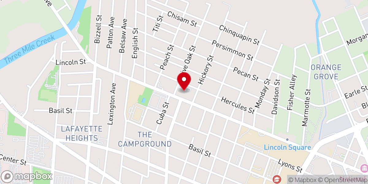 Map showing location of Stewart Memorial Christian Church