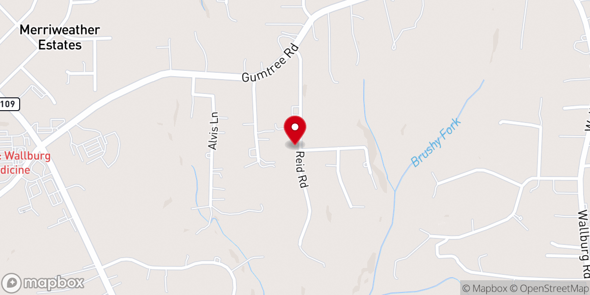 Map showing location of Samaritan Baptist Church