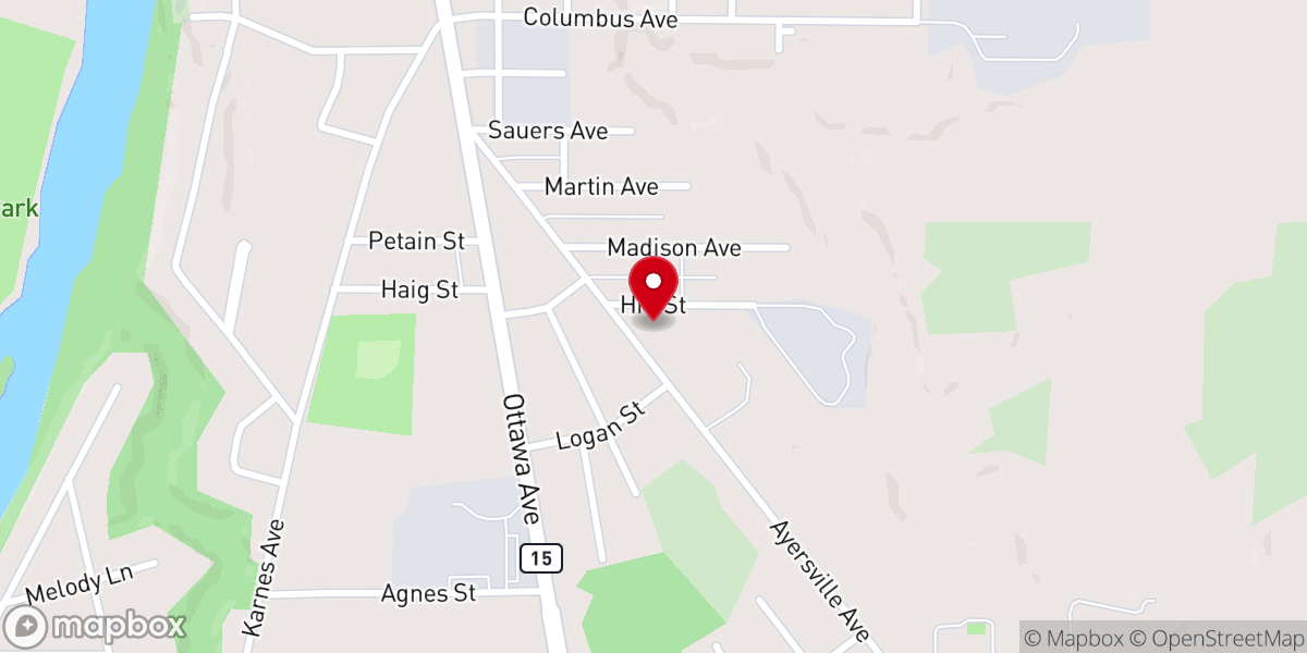 Map showing location of First Mennonite Church
