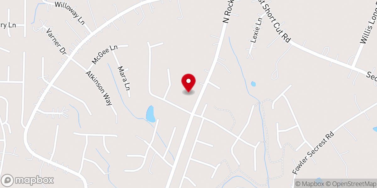 Map showing location of Watts Grove Missionary Baptist Church