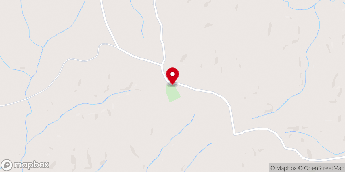 Map showing location of Oak Grove Baptist Church