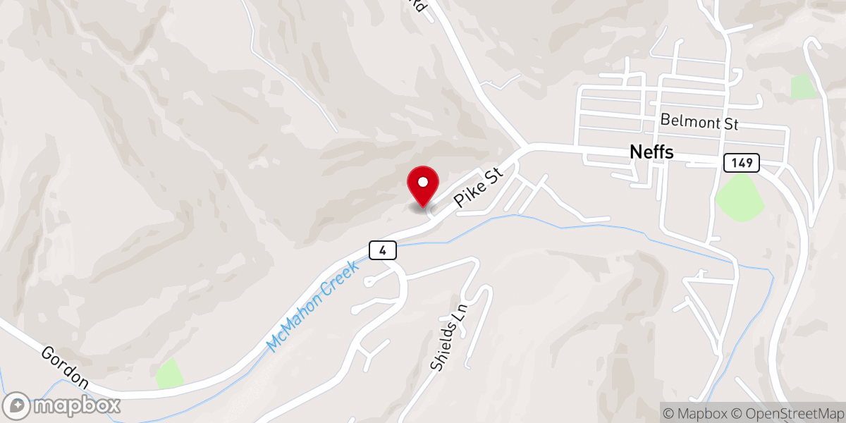 Map showing location of Coalbrook Presbyterian Church
