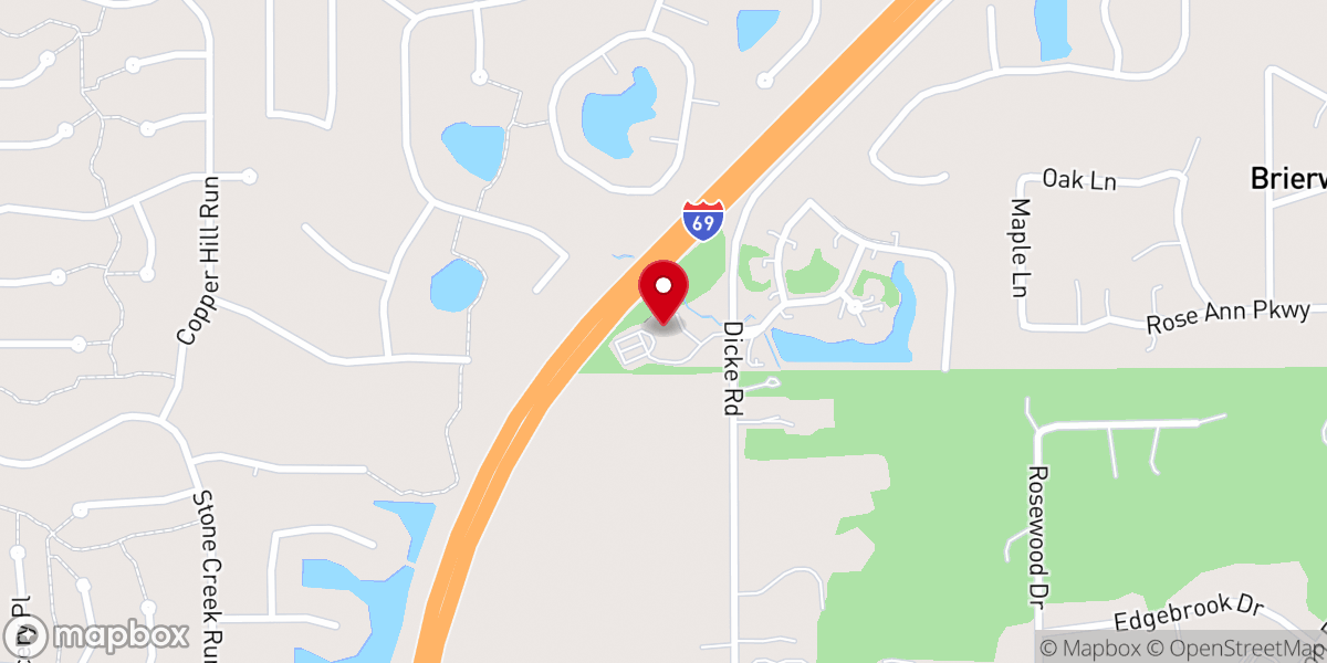 Map showing location of Southwinds Church of Christ