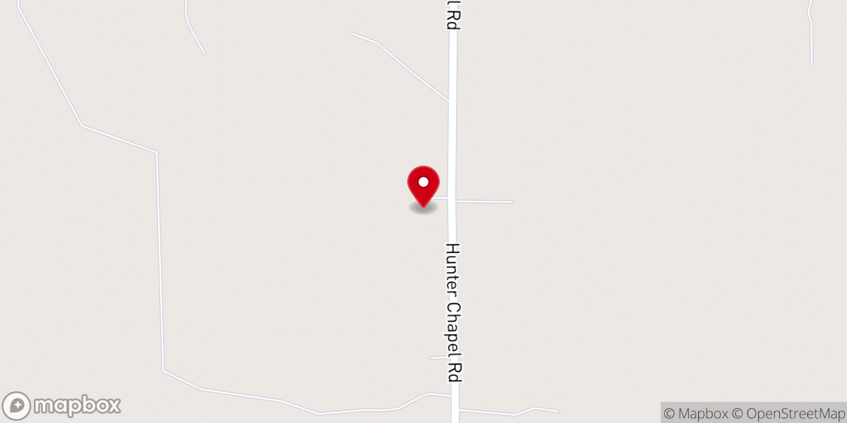 Map showing location of Hunters Chapel