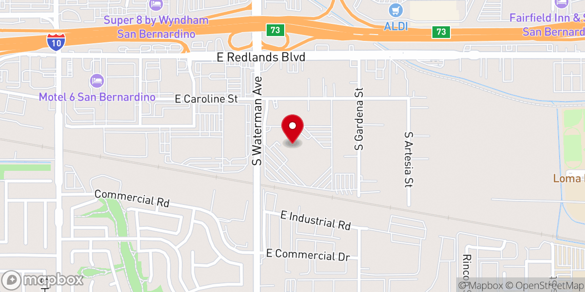 Map showing location of The Rock Church and World Outreach Center