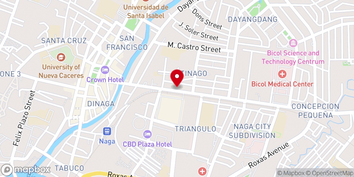 Map showing location of Philippines Naga Mission Office