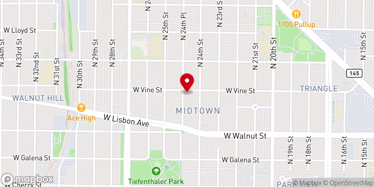 Map showing location of Corinth Missionary Baptist Church