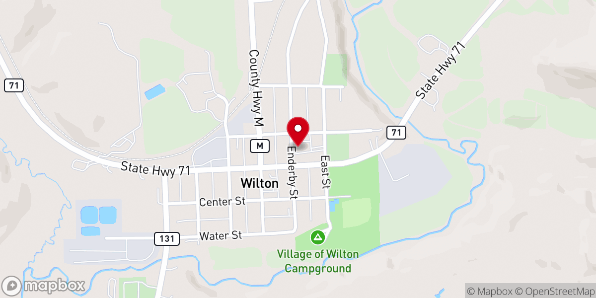 Map showing location of St. John the Baptist Catholic Church