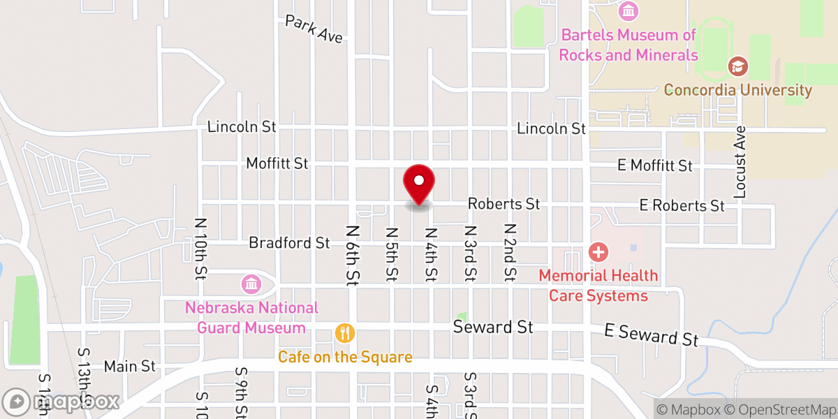 Map showing location of Friedens United Church of Christ