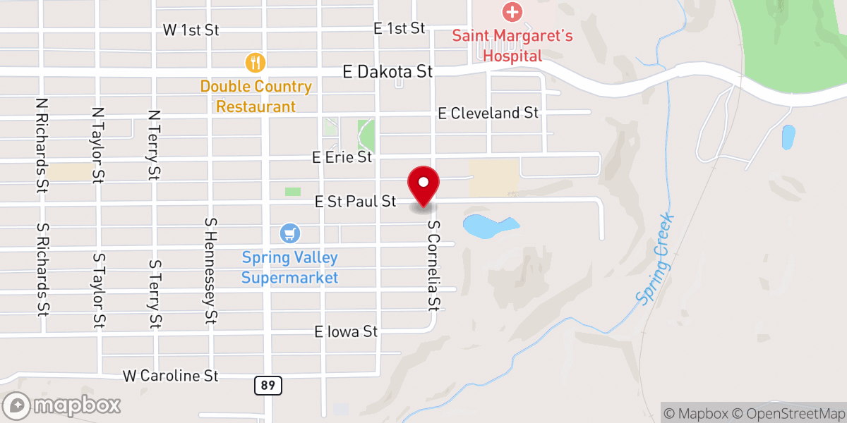 Map showing location of Valley Community Church