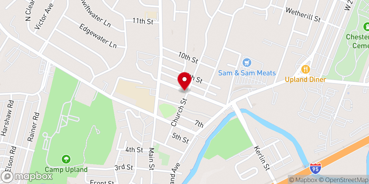 Map showing location of Resurrection Life Church