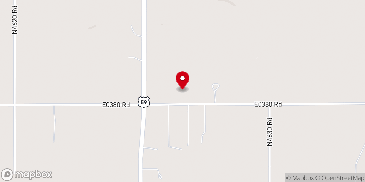 Map showing location of New Hope Baptist Church