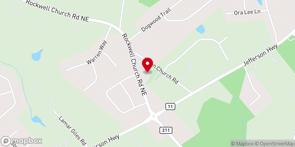 Map showing location of Union Baptist Church