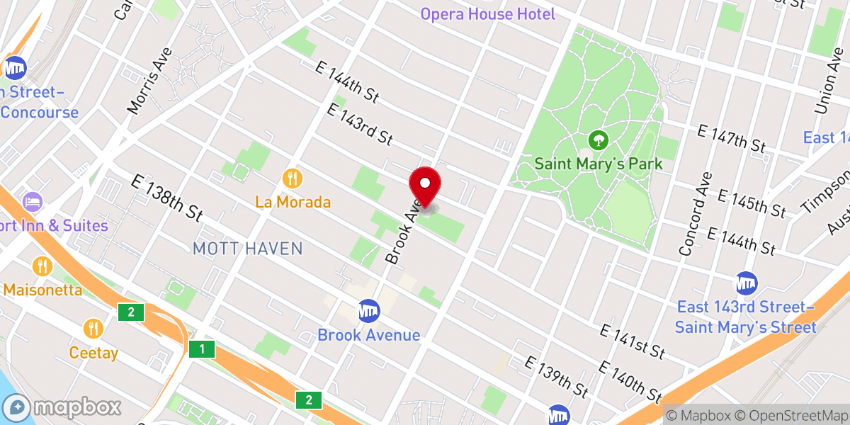 Map showing location of Iglesia Garifuna Bendicion Pentecostal De Cristo Inc