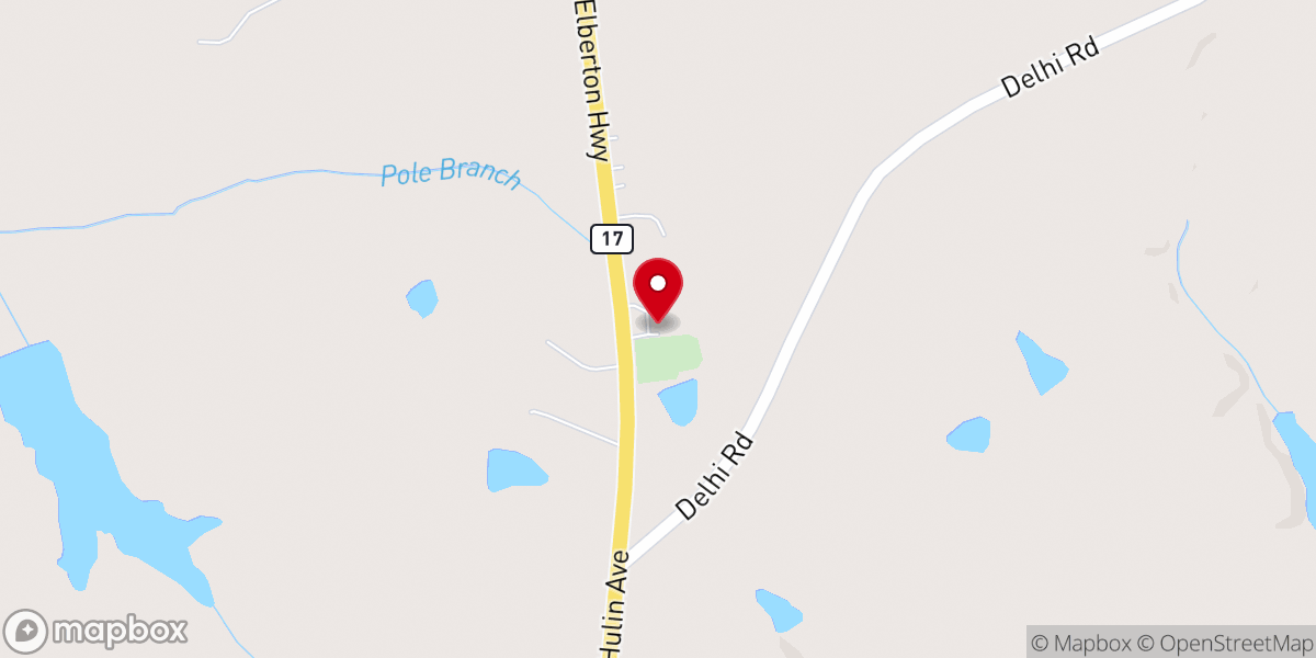 Map showing location of Pole Branch Missionary Baptist Church
