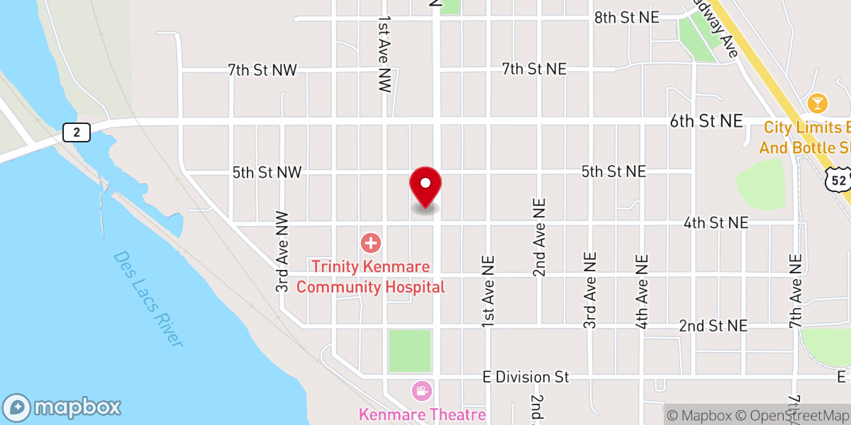 Map showing location of Nazareth Lutheran Church