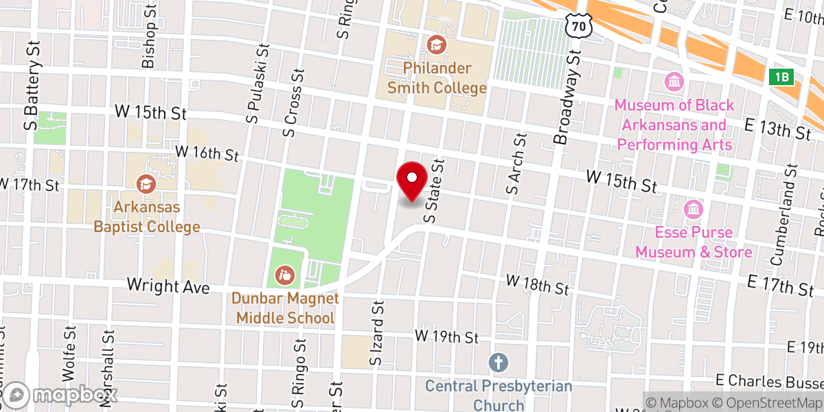 Map showing location of Bethel Apostolic Church