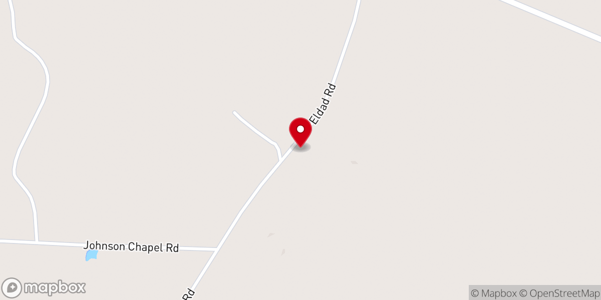 Map showing location of Eldad Baptist Church