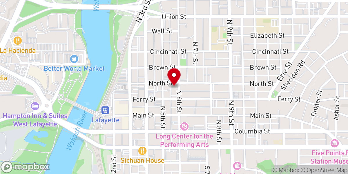 Map showing location of Trinity United Methodist Church