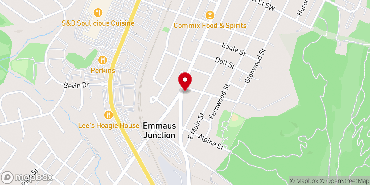 Map showing location of Bethesda Church