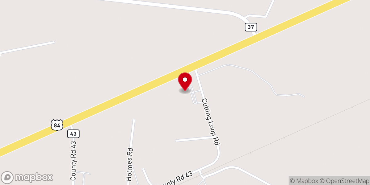 Map showing location of Cornerstone Baptist Church
