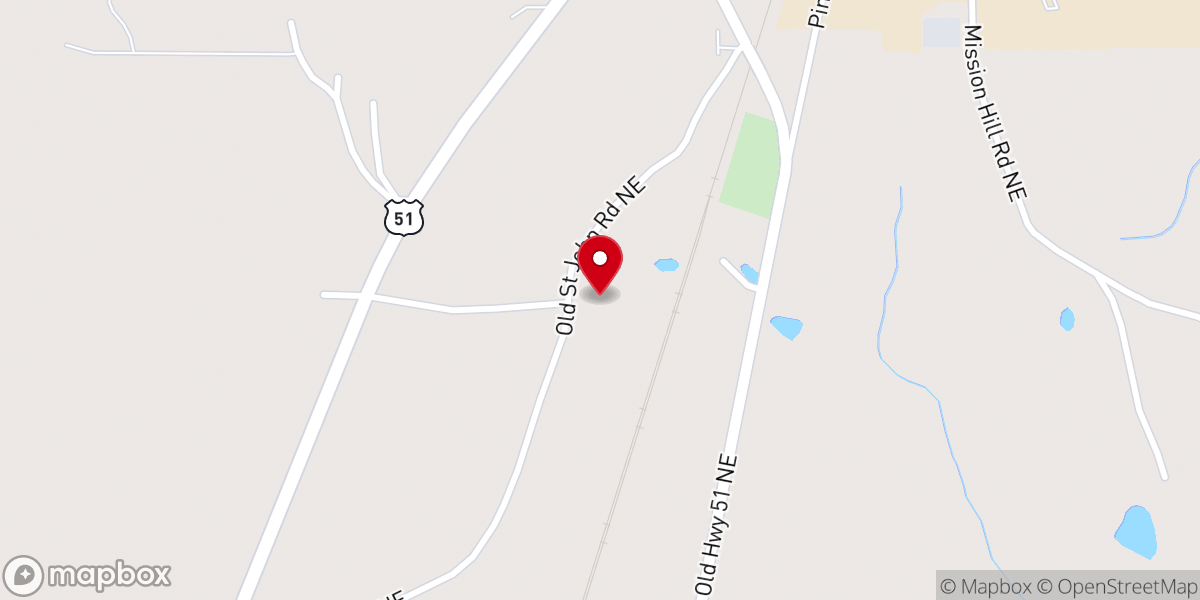 Map showing location of Old Saint John Church