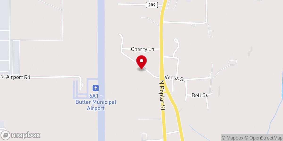 Map showing location of Christ Gospel