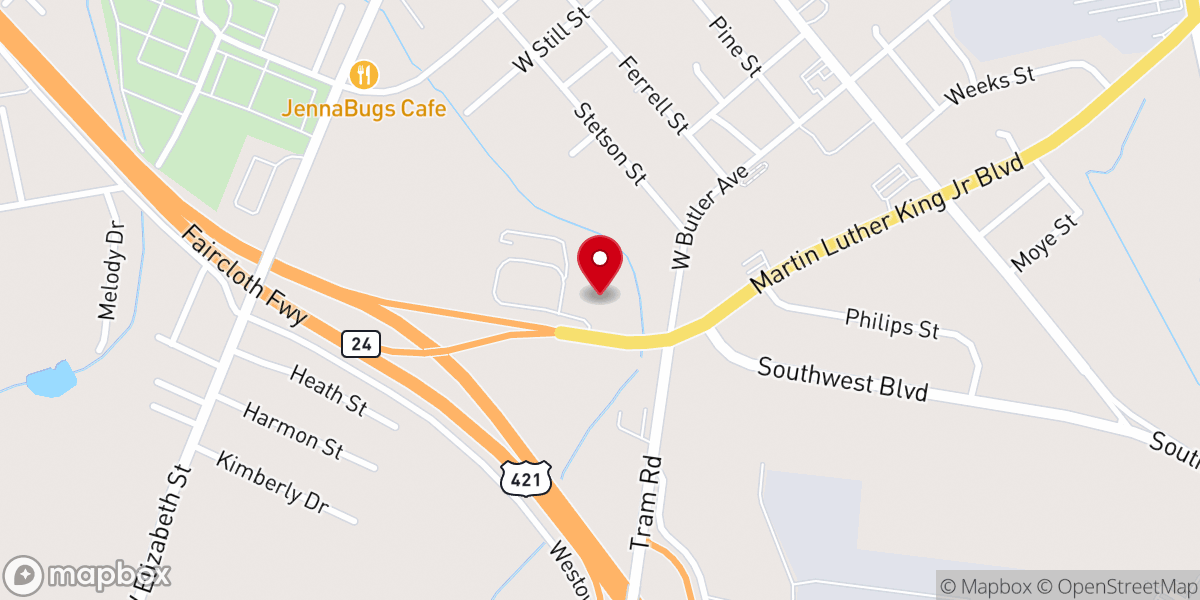 Map showing location of Kivett's Inc