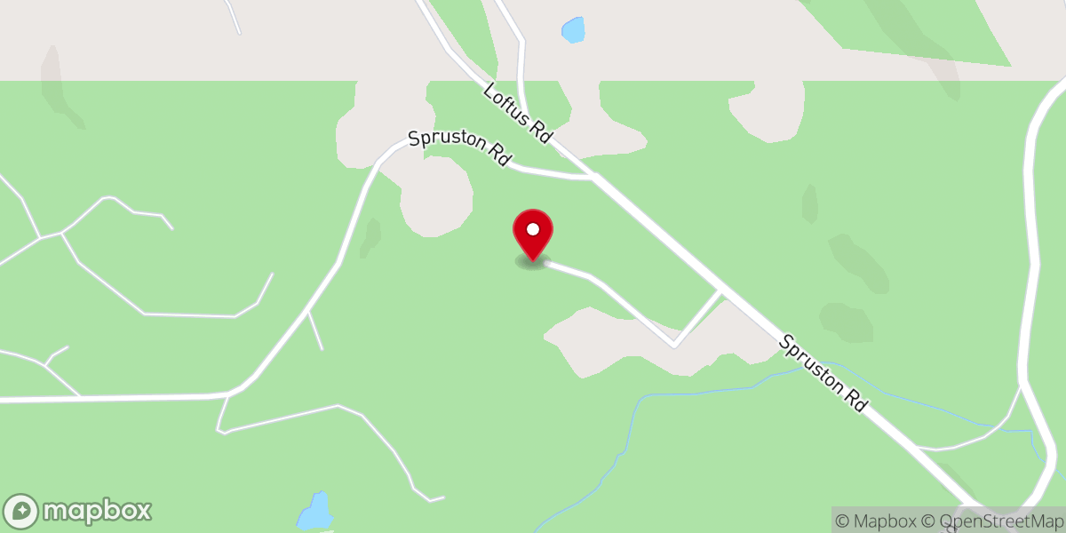 Map showing location of Spruston Road Bible Camp