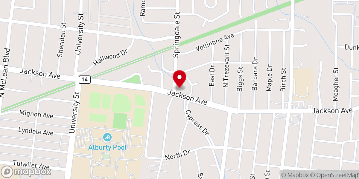 Map showing location of Cathedral of Faith Ministries