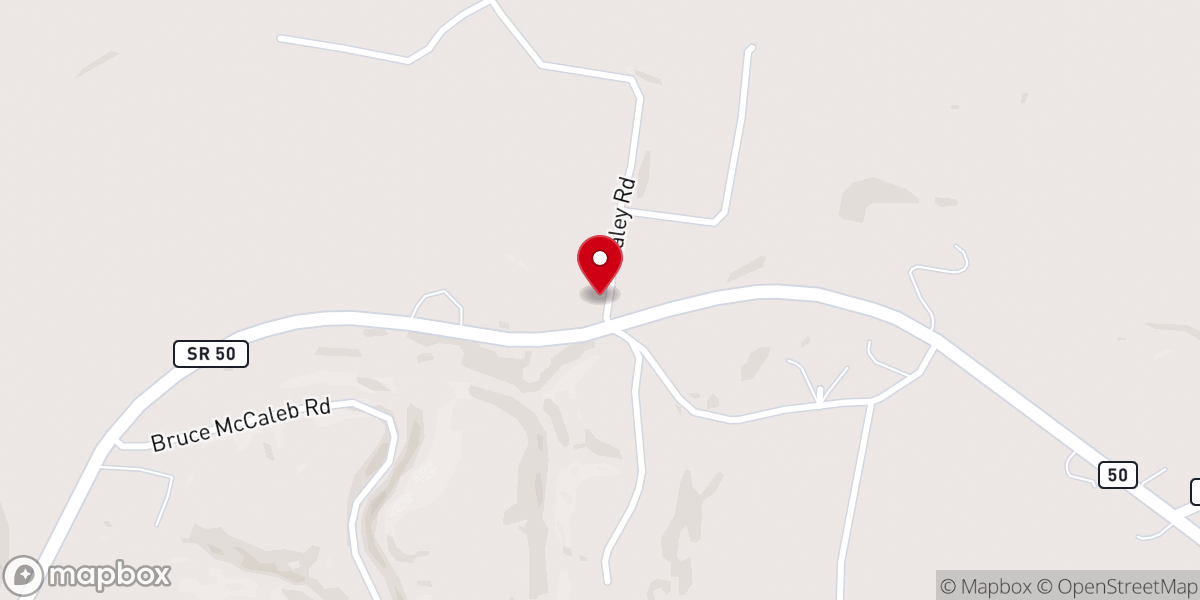 Map showing location of Anderson Chapel