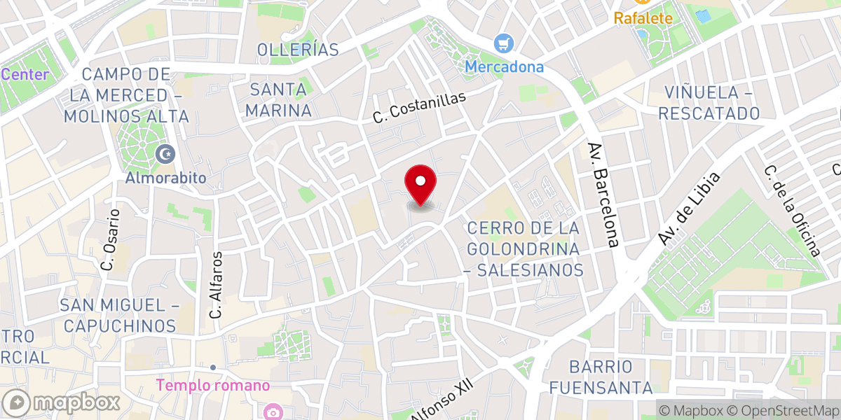 Map showing location of Iglesia Basílica del Juramento de San Rafael
