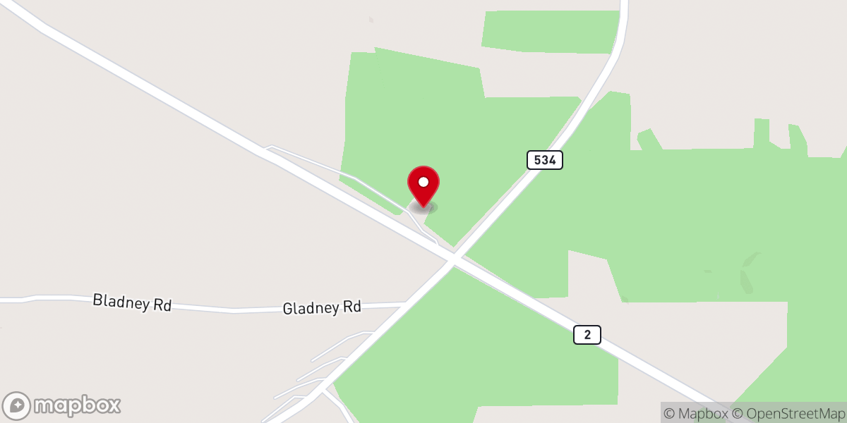Map showing location of Bethany Missionary Baptist