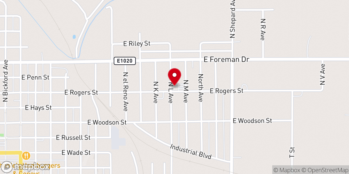 Map showing location of Trinity Baptist Church