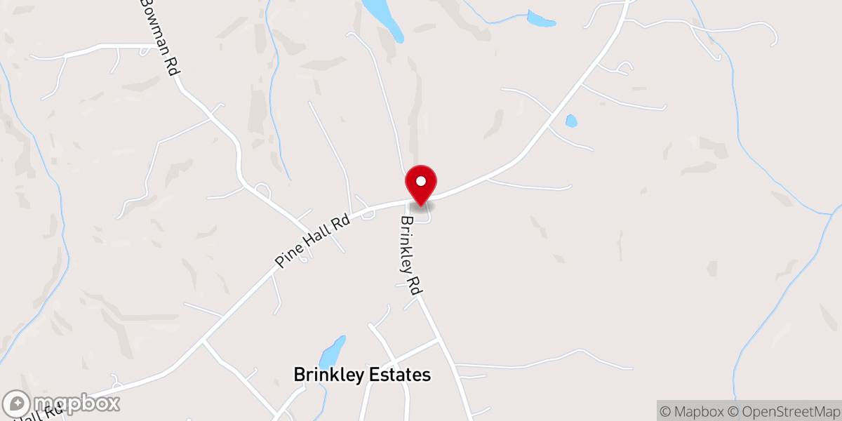 Map showing location of Pine Ridge Primitive Baptist Church