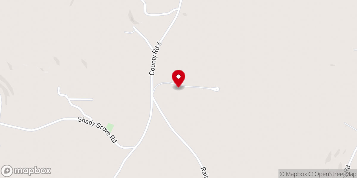 Map showing location of Black Creek Baptist Church