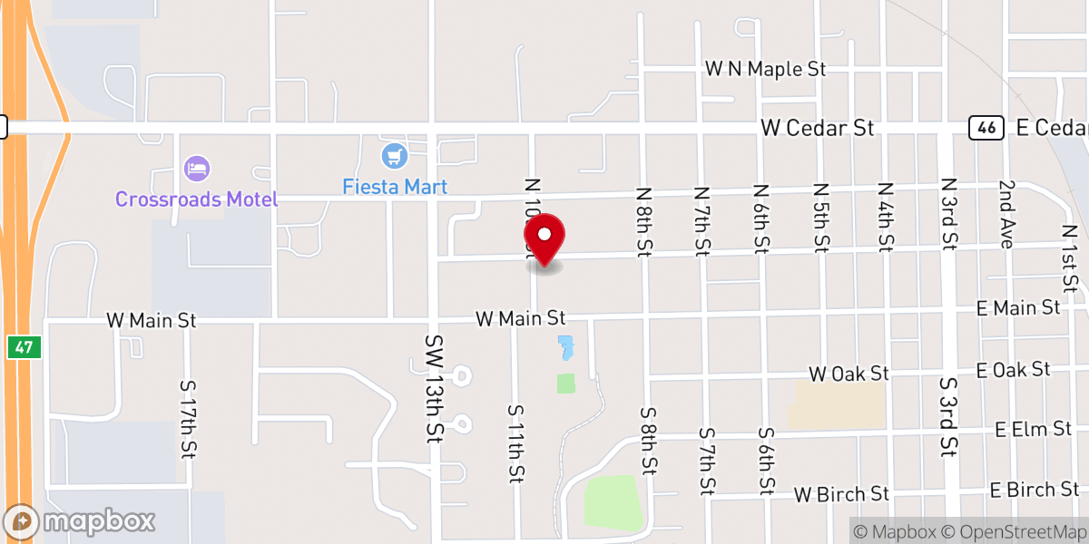 Map showing location of Living Word Mennonite Church