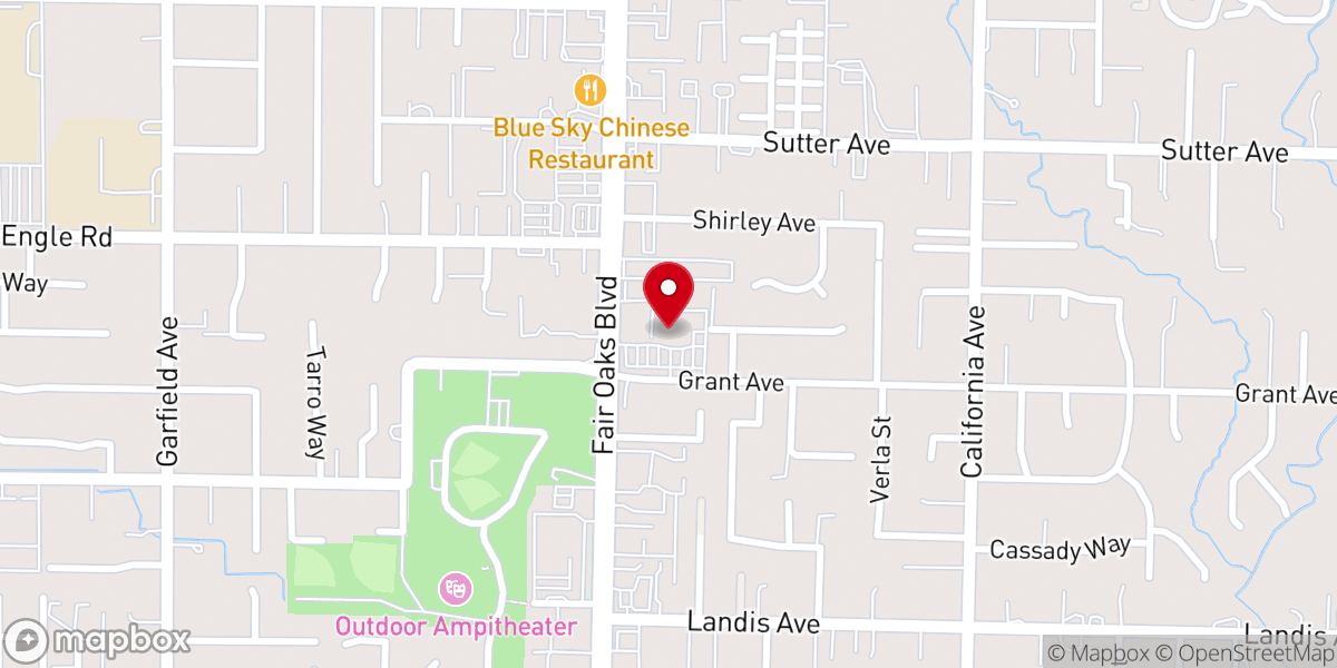 Map showing location of Crossroads Church
