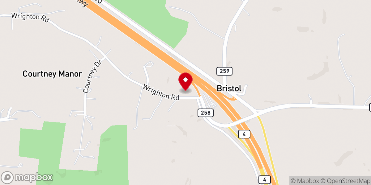 Map showing location of Wesley Chapel United Methodist